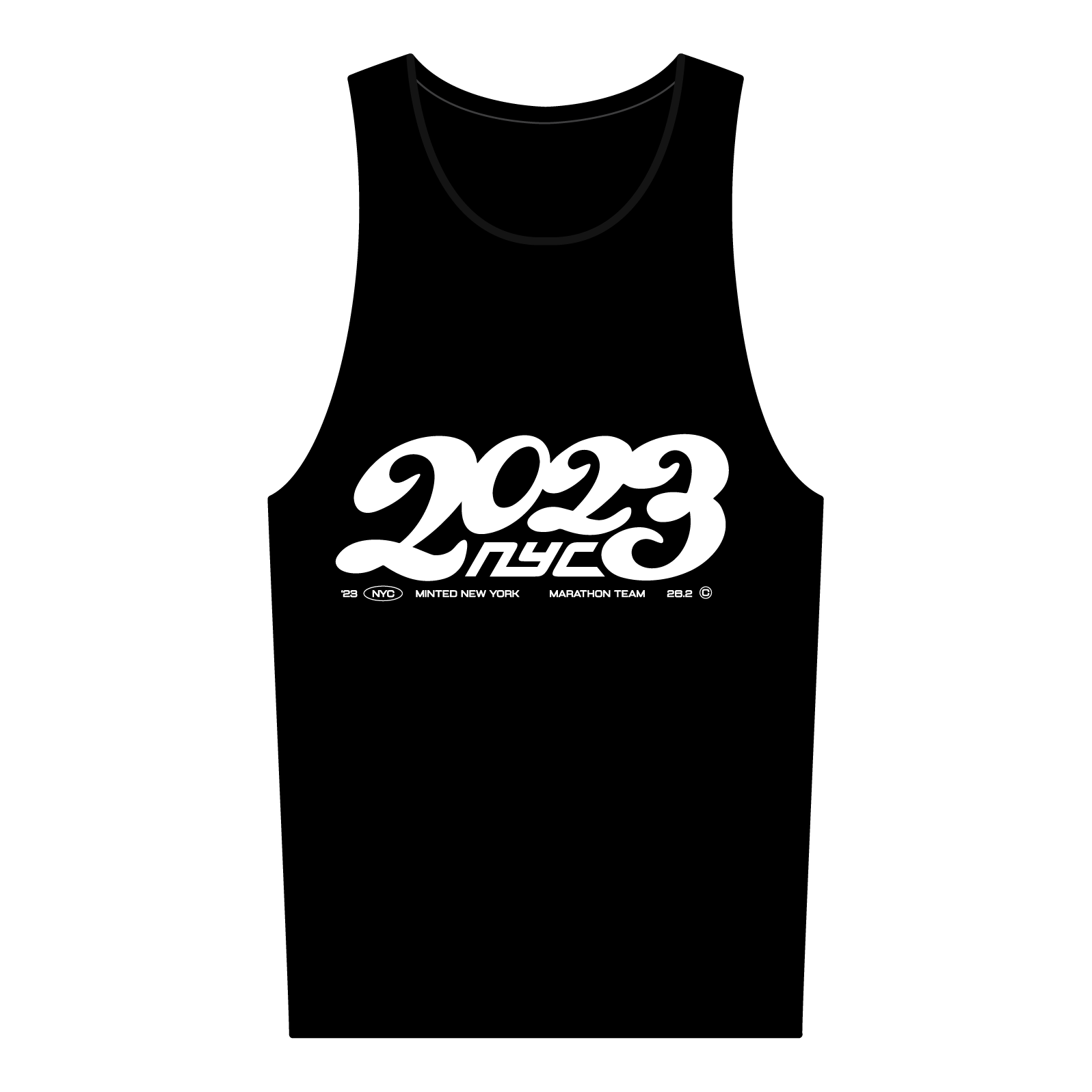 Minted New York 2023 NYC Marathon Tank Top Black - Nyaman & Fleksibel